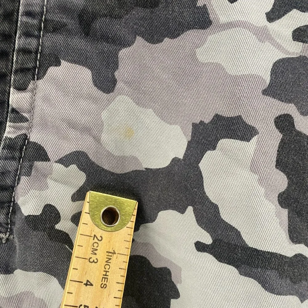Levis Pants Mens 40x30 Black Gray Camo Cargo Mid Rise Straight Loose Outdoor 90s